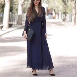 ZARA Knit Wrap Dress Maxi